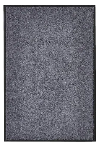 andiamo Premium-Fußmatte Wash & Clean - langlebige Schmutzfangmatte Hauseingang - als Fußmatte innen oder als Fußabtreter im überdachten Außenbereich - saugstarker Fußabstreifer 40 x 60 cm Anthrazit