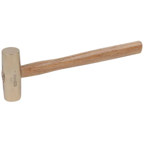 BRONZE+ Maschinistenhammer 800g - Funkenfreier Schlosserhammer - Handwerkzeuge > Hammer > Schlosserhammer, explosionsgeschützt und korrosionsbeständig aus Aluminium-Bronze mit langlebigem Hickory-Stiel für sicheres Arbeiten.