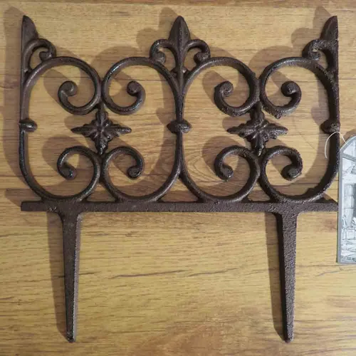 Beetbegrenzung Beeteinfassung Beetzaun Gusseisen Zaun Pflanzenschutz PS20