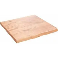 vidaXL Tischplatte mit Naturkante - Holztischplatte aus massivem Eichenholz - Esszimmertischplatte aus handgefertigtem, unbehandeltem Eichenholz mit einzigartiger Naturkante, ideal für individuelle DIY-Projekte und sofort einsatzbereit.