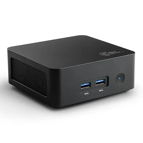 Mini PC CSL Narrow Box Black Windows 11 Home, Intel N100 4X 3400 MHz Turbotakt, 2000 GB M.2 SSD, 16 GB DDR4-RAM, Intel UHD Grafik, HDMI 2, USB 3.2, BT 5.2, AX WLAN