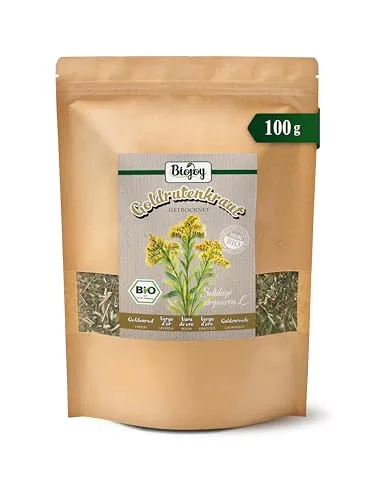 Biojoy BIO Goldrutenkraut, getrocknet und geschnitten, Goldrutentee, 100 g