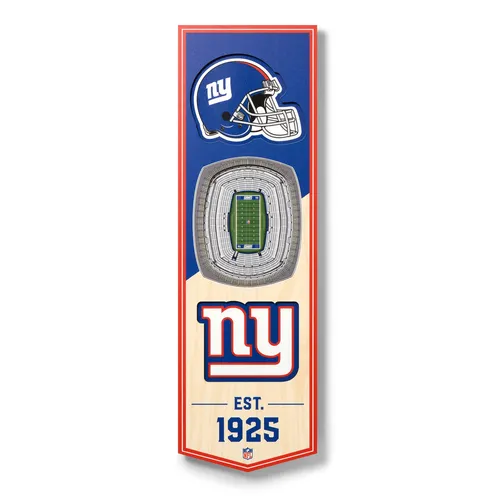 New York Giants NFL YouTheFan 3D Stadium Banner Schild Wanddeko Fanshop Deko