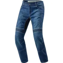 MUGENRACE Matteo Motorrad Jeans - Größe 38, Blau für Männer - Hochwertige Jeans aus robustem Denim mit verstärkten Aramid-Stretcheinsätzen im Gesäßbereich. Ideal für stilbewusste Motorradfahrer, die Wert auf Sicherheit und Komfort legen.
