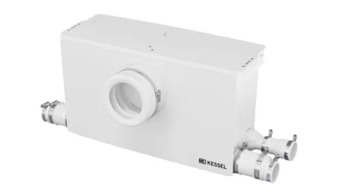 KESSEL Kleinhebeanlage Minilift L WC Dry, SPZ 750-S3 230V - Die KESSEL Kleinhebeanlage Minilift L ist ideal für die Abwasserentsorgung von WC, Bidet und Dusche. Mit werkzeugloser Wartung und kompakter Bauweise bietet sie höchste Flexibilität und einfache Installation.