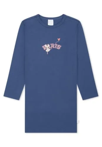 Schiesser Mädchen Langarm-Nightwear Nachthemd, Jeansblau von Schiesser
