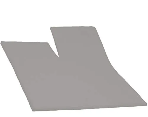 Dormisette Split Topper Spannbettlaken 180-200 x 200-220 cm Grau - Hochwertiges Spannbettlaken für Topperauflagen von 8-10 cm, mit praktischem Einschnitt für getrennte Kopfteile. 97% Mako Baumwolle sorgt für hohen Komfort und einfache Pflege bei 60 Grad. Trocknergeeignet und formstabil.