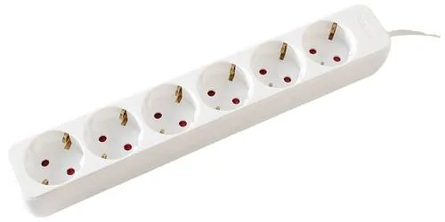 Value 19.99.1081 Steckdosenleiste Weiß Schutzkontakt 1St.