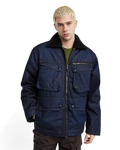 Produktbild G-Star Herren Utility Sherpa Jacke, Blau