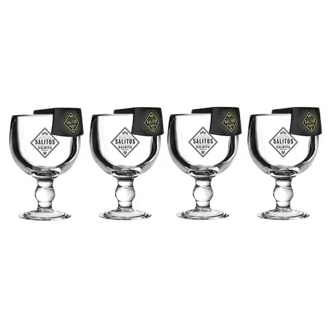 Mixcompany Salitos Salrita Cocktail 4er Set - 4X Cocktailglas + 4X Flaschenhalter