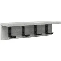 vidaXL Wandmontierter Nachttisch Beton Grau 40 x 10,5 x 10,5 cm 874350