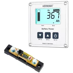 VOTRONIC LCD-Batterie-Computer 400 S - Photovoltaik-Zubehör mit Mikroprozessortechnologie zur präzisen Messung von Batteriespannung und -strom; ideal für die Überwachung von Lade- und Entladevorgängen.