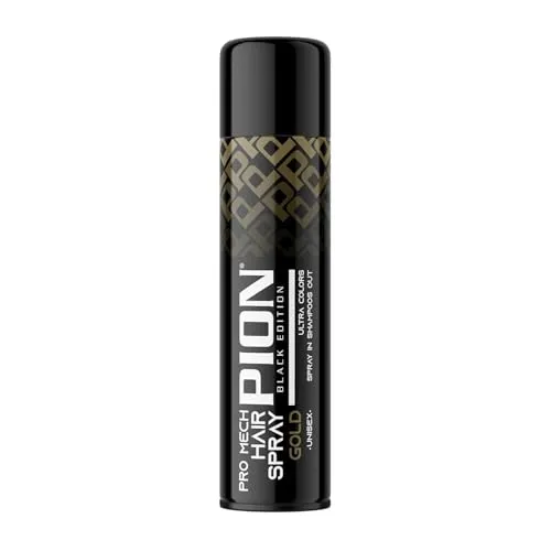 Pion Black Edition Pro Mech Gold Temporary Hair Color Spray 150 ml