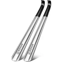 ZOMAKE Schuhlöffel Metall Lang 42cm Set 2er