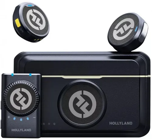 HOLLYLAND Lark M2 Lavalier Mikrofon für DSLR Kamera - Hochwertiges Lavalier Mikrofon für DSLR Kameras, bietet kristallklaren Sound und kabellose Freiheit bei Interviews und Filmaufnahmen.