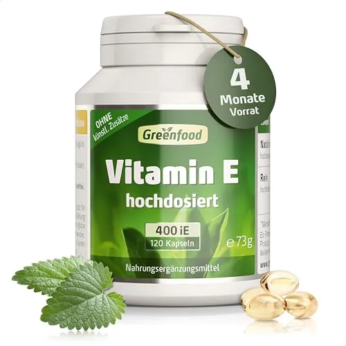 Vitamin E, 400 IE, hochdosiert, 120 Kapseln