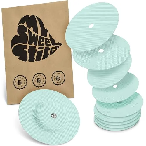 MySweetStitch - 10 x Freestyle Libre 1 & 2 Pflaster Rund mit Belüftungsloch, Overpatch Ø 65mm, wasserfest, atmungsaktiv, Made in Germany, Mint