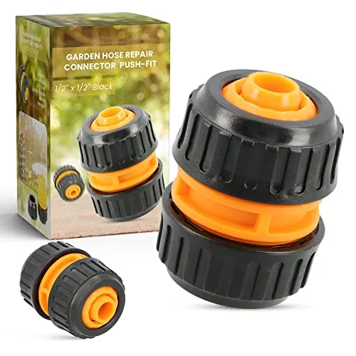 Gartenschlauch Reparator 1/2 x 1/2 Schlauchkupplung Adapter Verbinder Fitting Wasserschlauch Verbindungsstück Schlauchverbinder Verbindung Zwei Schläuchen Verlängerung Gartenzubehör
