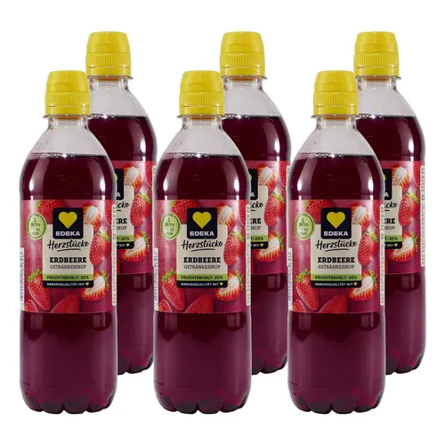 Herzstücke Erdbeere Getränkesirup (6 x 0,5L)