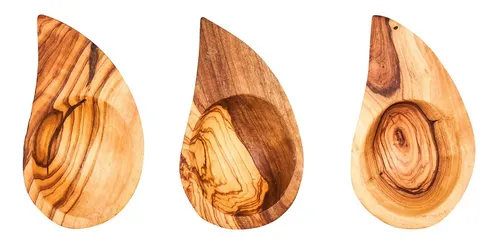 Levandeo® Dekoschale, 3er Set Dipschale aus Olivenholz - Dekoschalen aus massivem Olivenholz, handgefertigt und lebensmittelecht – ideal für Antipasti und Dips, jede Schale ein einzigartiges Naturprodukt.