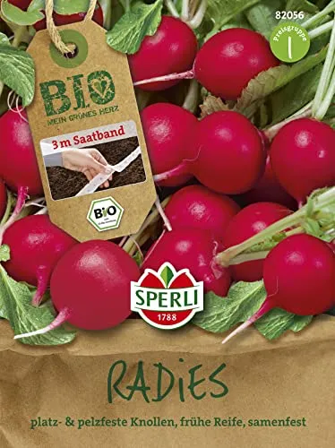 Sperli BIO Radieschen Saatband | Celesta | BIO Radieschen Samen Saatband Radieschen | Radischensaamen Saatband 82056