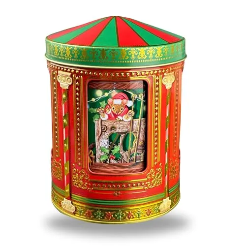 MediMuc Mäuse Spieluhrdose - Gebäckdose, Geschenkdose, Vorratsdose, Aufbewahrungsdose, Sammlerdose - Vol. 0,75l