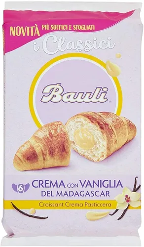 Bauli Cornetti a Crema Croissant brioche mit creme Custard ( 6 x 50g ) 300g