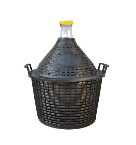 Glasballon im Schutzkorb - Ideal für Gärprozesse - Glasballons & Gärzubehör, stabiler Schutzkorb für sicheren Transport und optimale Gärbedingungen.