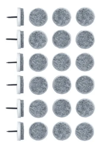 ROTIX 48x Filzgleiter mit Nagel | Möbelgleiter | Gleiter | Filz | Set grau |25mm