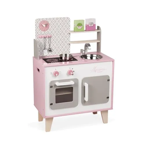 Janod Spielküche Macaron Holz rosa