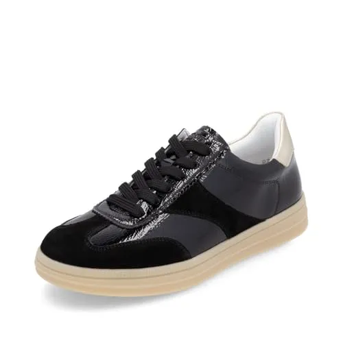Remonte Damen D2C01 Sneaker Low, Schwarz, 38 EU - Wanderschuhe mit Komfortweite und herausnehmbarer Einlegesohle für extra weichen Tragekomfort – ideal für lange Spaziergänge.