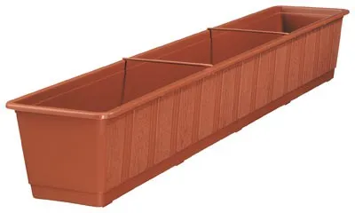 Blumenkasten Standard 100 cm terracotta in gold von Geli