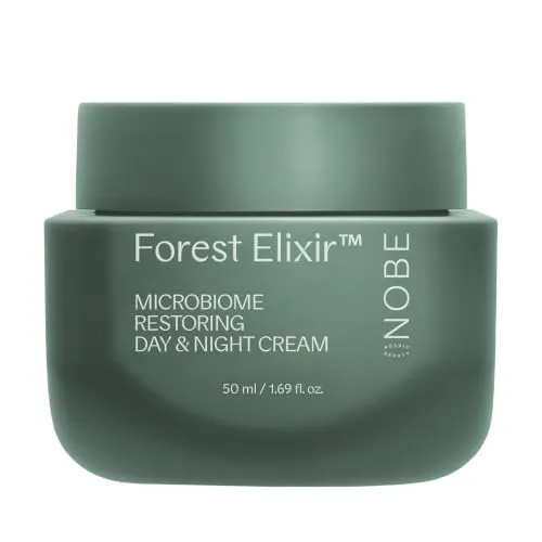 NOBE Forest Elixir Tagescreme und Nachtcreme 50 ml mit Hyaluron, Präbiotika | Feuchtigkeitscreme mit Präbiotika, Beta-Glucan und Hyaluron für alle Hauttypen – tägliche Gesichtspflege, morgens und abends.