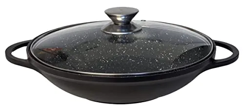 rukauf 36cm HQ Wok Antihaft Marmor Granit Keramikbeschichtung Kasan Kazan Asia