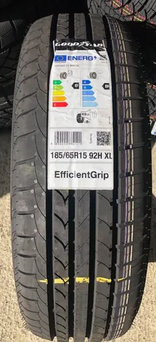 Goodyear EfficientGrip 185/65 R15 92H XL Sommerreifen - Hochwertiger Sommerreifen für PKW und SUV mit exzellenter Nasshaftung (B) und Kraftstoffeffizienz (B), ideal für sicheres Fahren bei allen Wetterbedingungen.