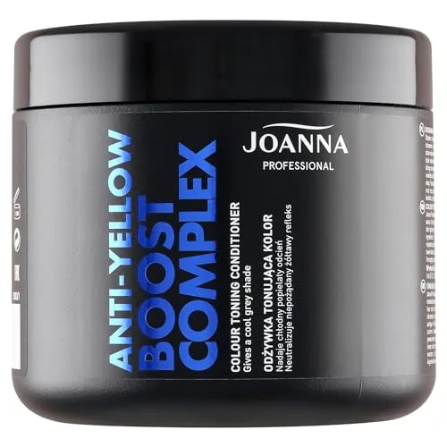 Joanna Professional Revitalisierung Tönungs-Conditioner in Silber-Grau für das Haar - mit Mikroprotein - dauerhafte Revitalisierung - Locken-Glanz & Farbe Kaltgrau - 500 g