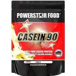 Powerstar Food - Casein 90 Protein - 1000g Beutel Chocolate - Sportnahrung mit bis zu 88,3% Protein, laktosereduziert und aus Weidekühen, ergänzt mit Nährstoffoptimierern für optimale Muskelregeneration.