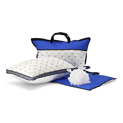 2er Set Kopfkissen, 40 x 60 cm, Bezug: 100% Baumwolle, 1600 Gramm Mikrofaser Füllung, Fest & Stützend Schlafkissen Polster, Bett Kissen für Allergiker Seitenschläfer Atmungsaktiv Komfort Hochwertig