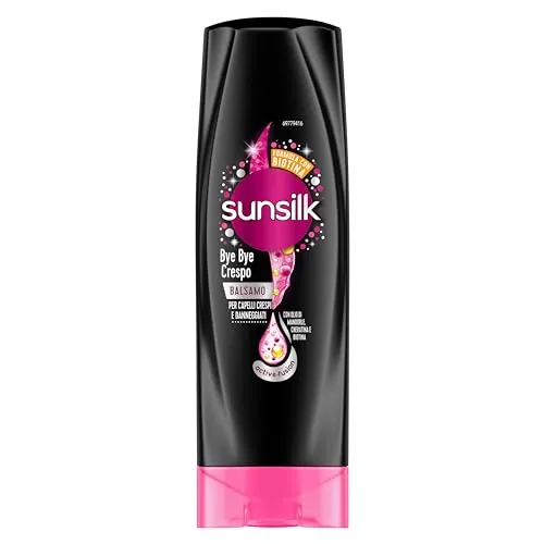 Sunsilk, Conditioner Bye Bye Frizz, Conditioner für krauses Haar, verleiht weiches, sichtbar gesundes und glänzendes Haar, Active Fusion, angereichert mit Macadamiaöl, Elastin und Biotin, 200 ml, 1