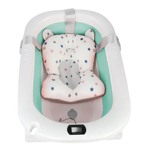 Faltbare Babywanne, Babybadewanne Babywanne Reisedusche Badebecken Duschwanne für Neugeborene & Kleinkinder, maximale Belastung: 35 kg-80 * 50 * 23cm – grün
