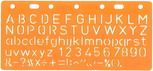 STANDARDGRAPH Zeichenlineal Standardgraph Schablone Standard-Schrift 5 mm Groß- und