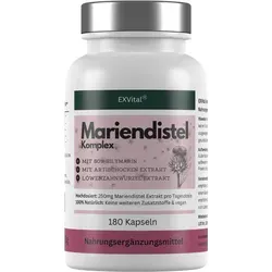 Mariendistel Komplex Kapseln mit Artischocke & Löwenzahn, 180 Stück von EXVital
