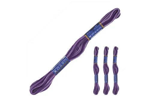 maDDma 3 Docken Stickgarn mit Farbverlauf Stickgarn, 8 m, 45272 Lilatöne