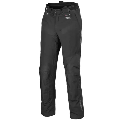 Büse Highland III Herren Textilhose 46 - schwarz - Robuste Motorrad Textilhose für Herren mit atmungsaktivem, wasserbeständigem Material. Ideal für Frühling, Sommer und Herbst. Ausgestattet mit herausnehmbarem Innenfutter und Protektoren für Knie und Hüfte.