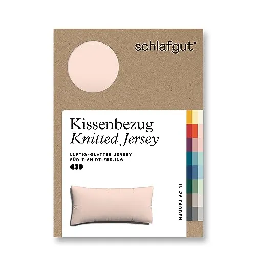 schlafgut Bio Jersey Kissenbezug 40 x 80 cm - Kissenbezug aus hochwertiger Bio-Baumwolle, luftige glatte Oberfläche, pflegeleicht und ideal für alle Jahreszeiten. Erleben Sie jeden Tag frischen Komfort ohne Bügeln!