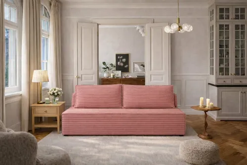 Kaiser Möbel DUO Cordstoff Schlafsofa mit Bettkasten