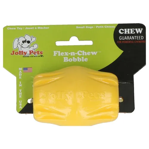 Jolly Flex-n-Chew Bobble Gelb Small Widerstandsfähiges Kauspielzeug für Hunde