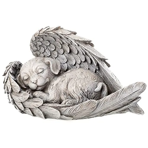 Annastore Grabschmuck für den Hund - 22 x 13 cm - Grabstein - Grabdeko - Hundegrab - Frostfest - wetterfest Farbe Hund