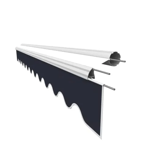 VANA Markisenstoff Volant für 3 m Markise Ersatzstoff Markisentuch Bespannung Sonnenschutz, nur Volant, fertig genäht, Maß 2,82 x 0,21 m, Design SPD004