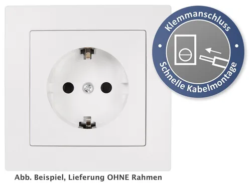 McPower Steckdose Schutzkontakt-Steckdose McPower Flair, 250V~/16A, UP, Klemmanschluss